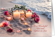 Niece and Nephew in Law Pretty Wedding Congrats Beach Custom
