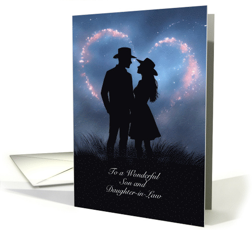 Son and Daughter in Law Wife Congratulations Wedding Cute Custom card