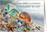 Goddaughter in Law Happy Birthday Ocean Beach Starfish Themed Custom