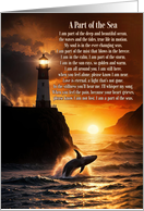 Sympathy Spiritual Sea Ocean Burial at Sea with Lighthouse Whale