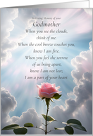 Godmother Sympathy with Pink Rose Clouds Spiritual Remembrance Poem