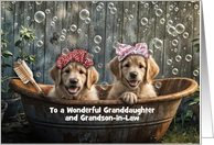 Granddaughter and Husband Happy Wedding Anniversary Dogs Custom