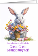 Great Great Granddaughter Happy Easter Bunny Flowers Eggs Custom