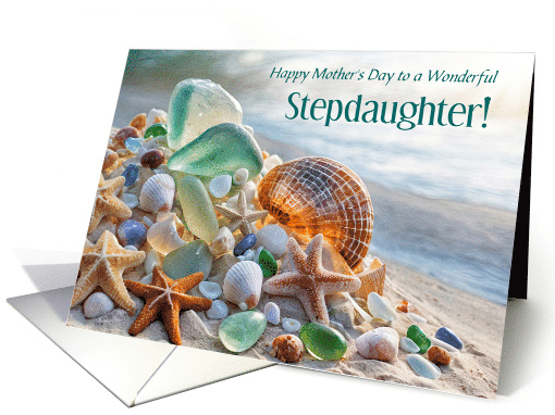 Stepdaughter Happy Mothers Day Pretty Beach Seashells Sea... (1964506)