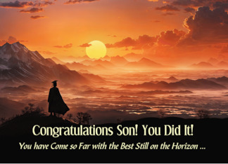 Son Congratulations on Graduation Graduate Inspirational Custom