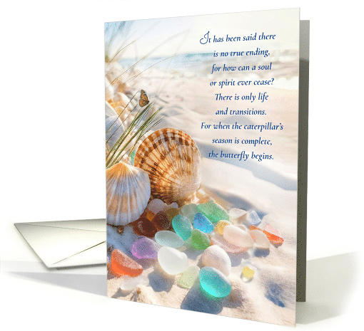 Sympathy Heartfelt Condolences with Beach Sea Glass... (1967216)
