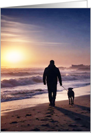 Fathers Day without Pet Dog in Remembrance Man and Dog Beach