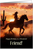 Friend Happy Birthday Cowgirl Spirit Country Western Horse Custom