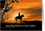 Father Sympathy Loss Condolences Country Western Cowboy Custom