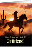 Cowgirl Birthday for Girlfriend Country Western Cute Horseback Custom