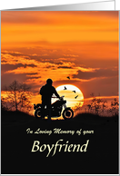 Boyfriend Sympathy Loss Passing Biker Motorcycle Silhouette Custom