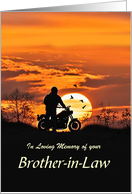 Brother in Law Sympathy Biker and Motorcycle Silhouetted Custom