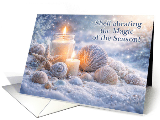 Christmas Holiday Seashells in the Snow and Candles... (1994006)