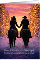 Goddaughter and Husband Godson in Law Country Western Christmas Custom card