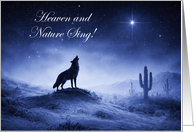 Christmas Holidays Southwestern Desert Landscape Coyote Star Custom