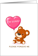 I’m Sorry Teddy Bear Please Forgive Me Apology card