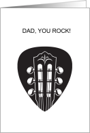 Guitar Pick Guitarist Dad Father’s Day card