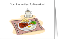 A Traditional English Breakfast Invitation card