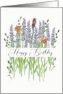 Birthday Flowers Lavender and Wildflower Garden card