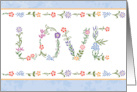 Love Garden Flowers Blank Inside card