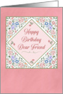 Friend Birthday with Flower Border card