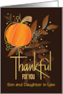 Hand Lettered Thanksgiving Pumpkin and Fall Leaves Custom Relation card