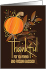Hand Lettered Thanksgiving Friend Thankful for You Leaves & Pumpkin card