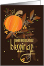 Hand Lettered When We Count Our Blessings Thanksgiving From All of Us card