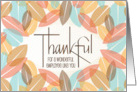 Thanksgiving for Employee Thankful with Stylized Pastel Fall Leaves card