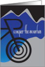 Hand Lettered Conquer the Mountain Good Luck Mountain Biker with Bike card