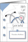 Hand Lettered Invitation White Coat Ceremony WCC Custom Name Tag card