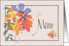 Hand Lettered Menu for Thanksgiving Feast with Fall Flowers and Leaves card