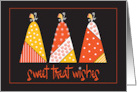 Hand Lettered Halloween Sweet Treat Wishes Candy Corn Pumpkin Trio card