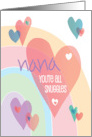 Hand Lettered Grandparents Day Nana You’re All Snuggles with Hearts card