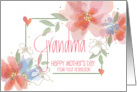 Hand Lettered Floral Mother’s Day to Grandma from Grandson card