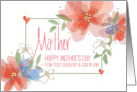 Hand Lettered Floral Mother’s Day Mother from Daughter & Son in Law card