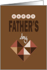 Father’s Day for Business Holidays with Cubistic Brown Heart card