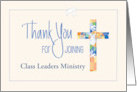 Thank You for Joining Our Church Group with Stained Glass Cross card