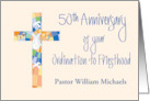 Fiftieth Anniversary of Ordination to Priesthood with Custom Name card