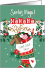 Hand Lettered Santa’s Magic Stuffed Stocking for Great Great Niece card
