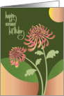 Hand Lettered Monthly Birthday for November with Chrysanthemum card
