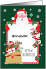 Christmas Letter from Santa with Santa and Toy Bag with Custom Name card