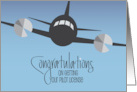 Congratulations of Getting Your Pilot License with Angled Plane card