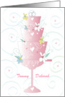 Hand Lettered Summer Holiday Wedding with Summer Cake Custom Names card