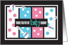Hand Lettered Thank You for Hosting My Baby Shower Wrapping Paper card
