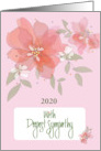Hand Lettered Remembrance of Death Anniversary with Custom Year card