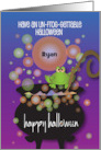 Hand Lettered Un-frog-gettable Halloween with Toad with Custom Name card