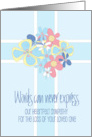 Hand Lettered Sympathy Words Can Never Express Blue Cross for Him card