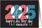 Hand Lettered Doctors’ Day 2025 From All of Us Large Bright Numbers card