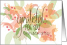 Hand Lettered Thanksgiving Grateful Fall Leaves Custom Relationship card